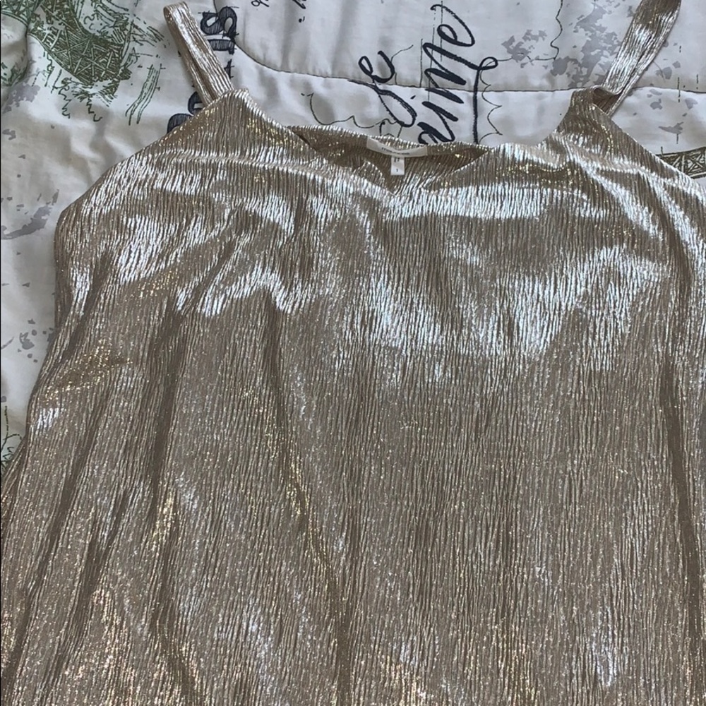 Gold foil dressy tank top worn one time